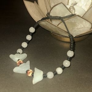 Wealth catcher Jade bracelet black cord adjustable Beautiful